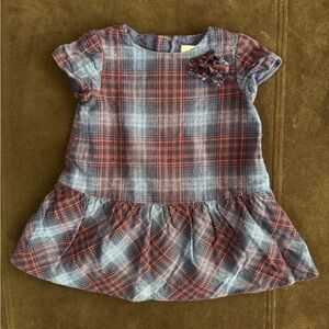 Zara Baby Plaid Peplum Dress